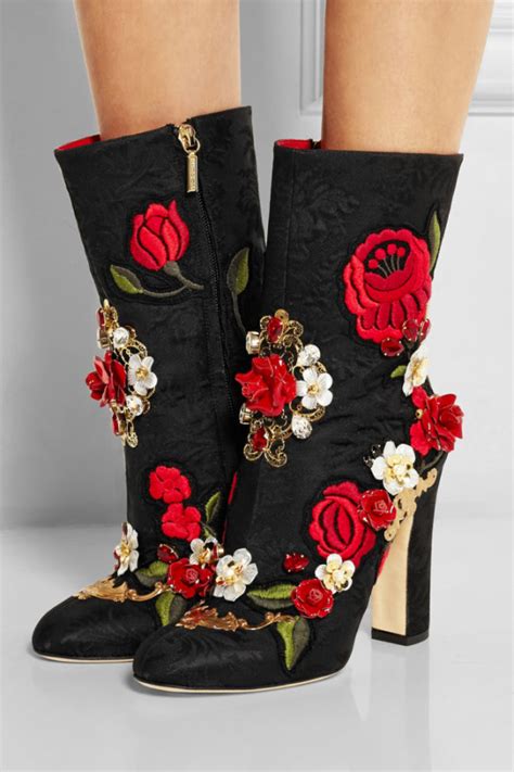 dolce and gabbana lace boots|dolce and gabbana embellished boots.